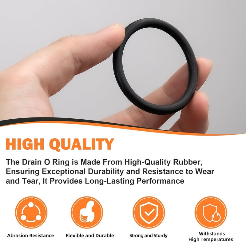 Antrys Plunger O-Ring Gasket Compatible with T&S Brass 010389-45, Twist Waste Drain Valve Stopper O-Ring for 3-Tier Sink Drains, O-Rings Prevents Leaks and Keeps Kitchen Sink Running Smoothly - 4 pcs - Image 3